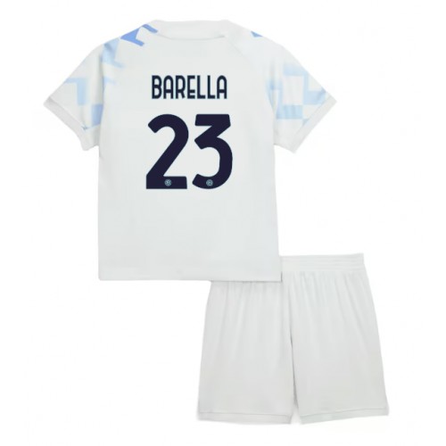 Inter Milan Nicolo Barella #23 Replika babykläder Bortaställ Barn 2025-26 Kortärmad (+ korta byxor)